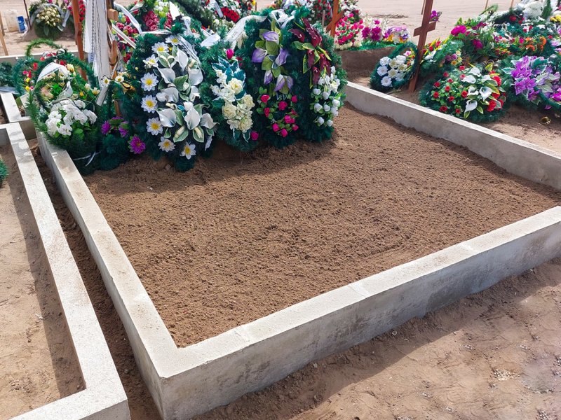 Уборка могилы после захоронения